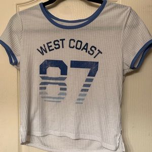 “west coast 87” crop top